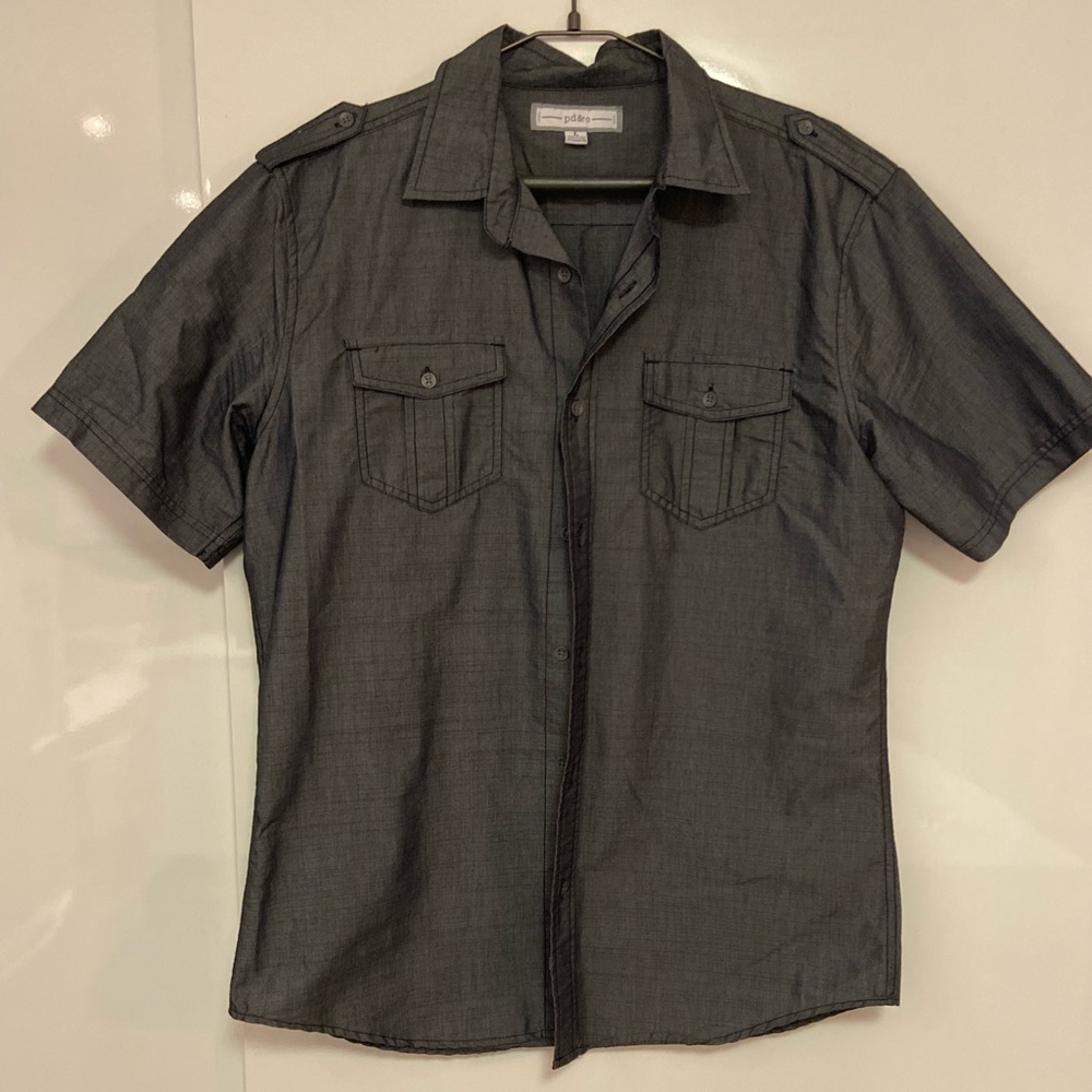PD&C Charcoal Button Down Shirt